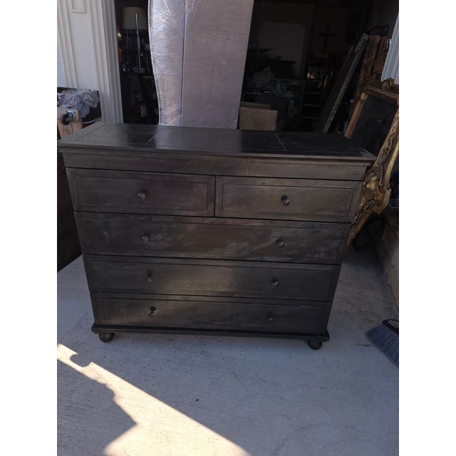 Metal Zinc Clad Dresser From Restoration Hardware For Sale - Image 7 of 14