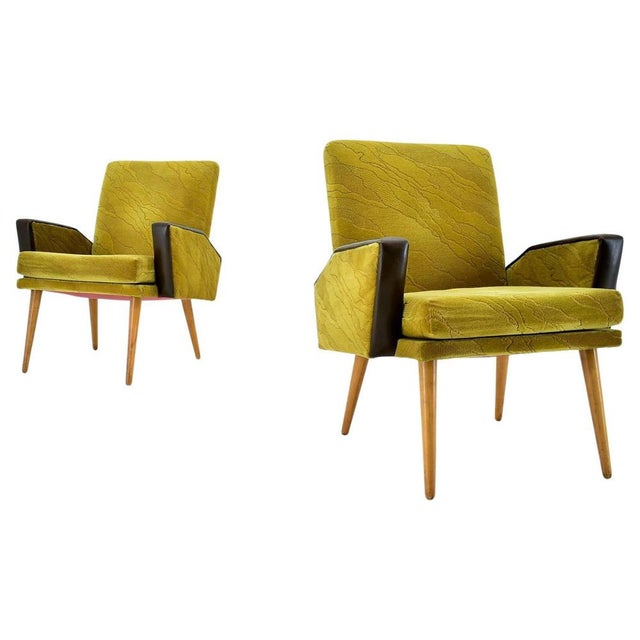 Set of Mid-Century Leather Armchairs attributed to Miroslav Navrátil, 1970s For Sale - Image 16 of 16