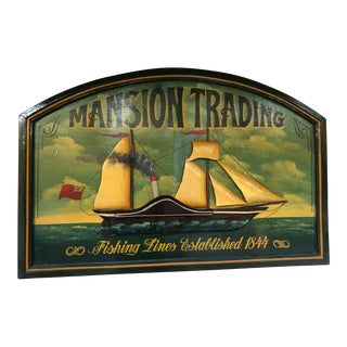 Vintage English Nautical Maritime Pub Sign For Sale