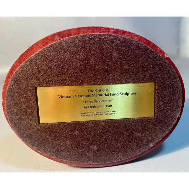 Brown Bronze Sculpture "Three Servicemen" by Frederick Hart for the Vietnam Veterans Memorial Fund 1988 Franklin Mint For Sale - Image 8 of 10