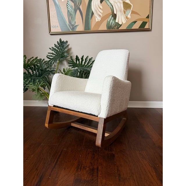 Freshly Reupholstered Monte Design Group “Joya” Rocker/Rocking Chair Gorgeous and cushy “Joya” rocker from the Monte...