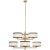 Walker Medium Two Tier Chandelier in Gild with Cream Linen Shades with Black Linen Trim Designer: kate spade new york...