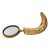 Mid 20th Century Handcrafted Americana Horn & Brass Magnifying Glass For Sale