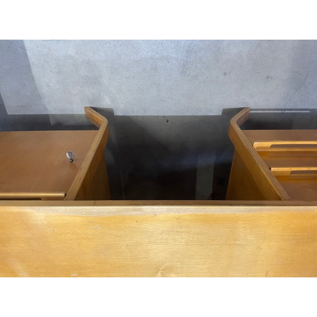 Tan Mid-Century Modern Desk by Cees Braakman for Pastoe, 1950s For Sale - Image 8 of 16