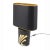 Pair of black-enamelled porcelain table lamps from the EVE Collection. Handcrafted and gold-plated with an original...