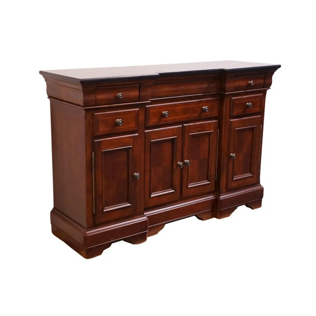 UNIVERSAL FURNITURE Cherry Contemporary Traditional Style 62" Buffet Sideboard w. Granite Top 461679 41.5" High 62" Wide...