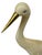 Large Vintage 1970s Carved Wood Brass Crane Heron Egret Statue 28.5" MCM Hollywood Regency Coastal Decor For Sale - Image 4 of 12