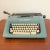 Blue Vintage Studio 46 Typewriter with Spanish Keyboard from Olivetti For Sale - Image 8 of 8