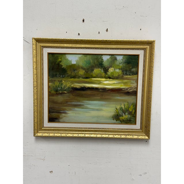 Late 20th Century Ann Arnold Landscape Oil Painting, Framed For Sale - Image 5 of 12