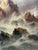 Slate Gray Sarah Louisa Kilpack (1839–1909) | La Corbière Lighthouse, Jersey | Dramatic Victorian Marine Oil on Board, c.1880 For Sale - Image 8 of 18