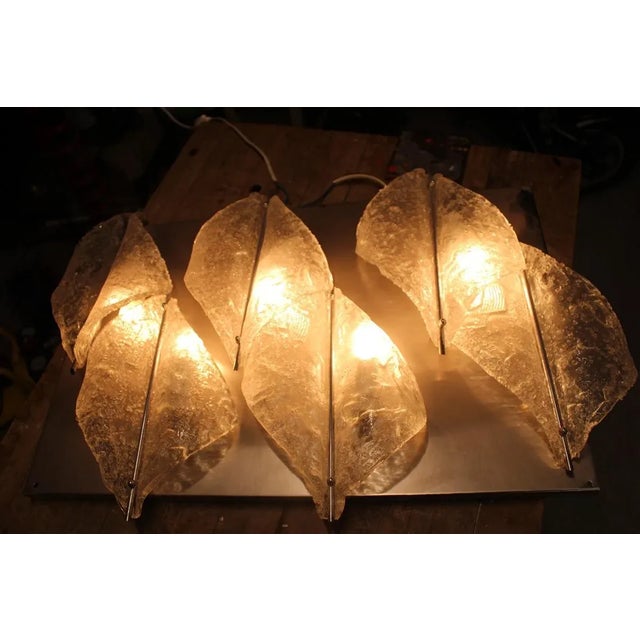 AVMazzega Italian Murano Glass Wall Lamp from Mazzega, 1970s For Sale - Image 4 of 12