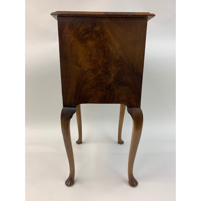 Jacobean Bedside Table With Blue Chinoiserie Door Chairish