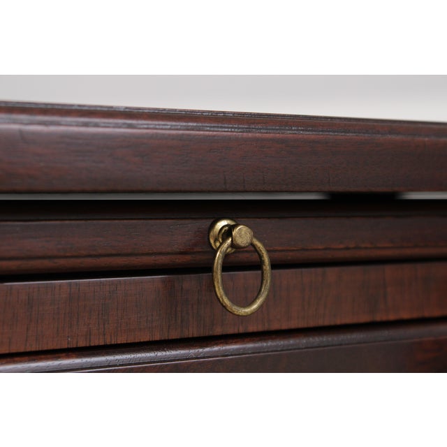 Pair Stickley Colonial Williamsburg Mahogany Bachelor Chests For Sale - Image 9 of 18