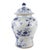 Asian Antique Pair of Floral Ginger Jars With Gold Edging 18" High For Sale - Image 3 of 4