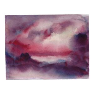 Arthur Sembler Stormy Landscape Watercolor