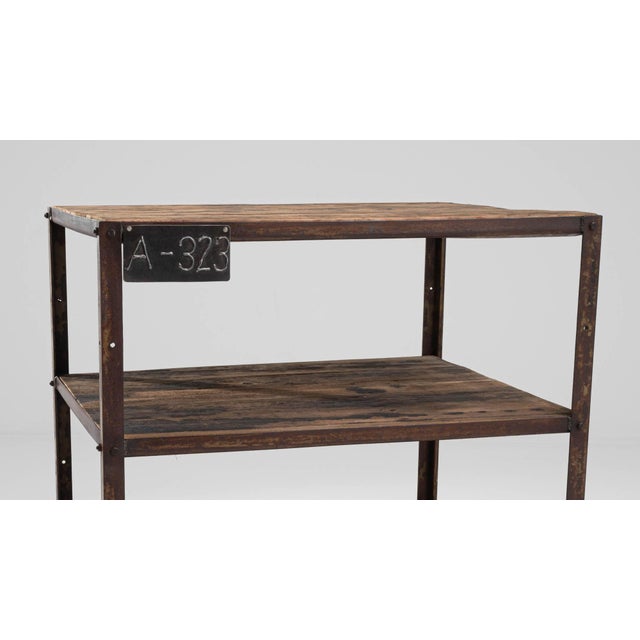 20th Century French Metal and Wooden Work Table For Sale - Image 11 of 18