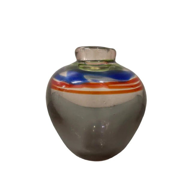 Mid-Century Modern Colorful Vintage Murano Vase, Italy 1960s For Sale - Image 3 of 6