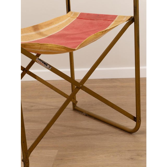 Brown Folding Camping Chair, France, 1950s For Sale - Image 8 of 12