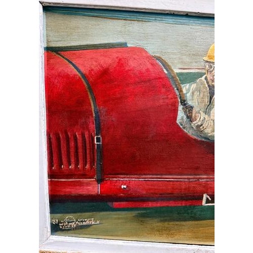 Race Car Driver, Oil on Canvas For Sale - Image 10 of 13