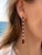 Garnet Long Drop Earrings, Silver, Gold, Pair For Sale - Image 4 of 8