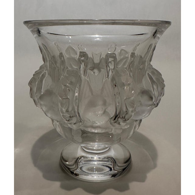 Mid-Century Modern 1990s Lalique Dampierre Crystal Vase For Sale - Image 3 of 8