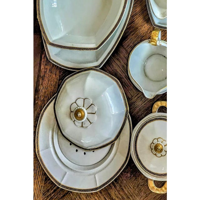 Hollywood Regency 1930s Graf & Kippler Porcelain 92 Piece Set, Exceptional Pattern For Sale - Image 3 of 8