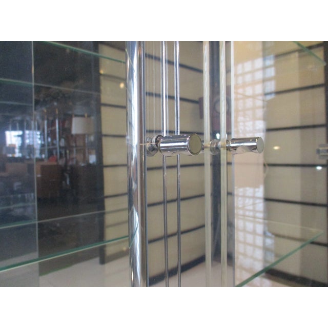 Glass Charles Hollis Jones Lucite / Glass Cabinet For Sale - Image 7 of 13