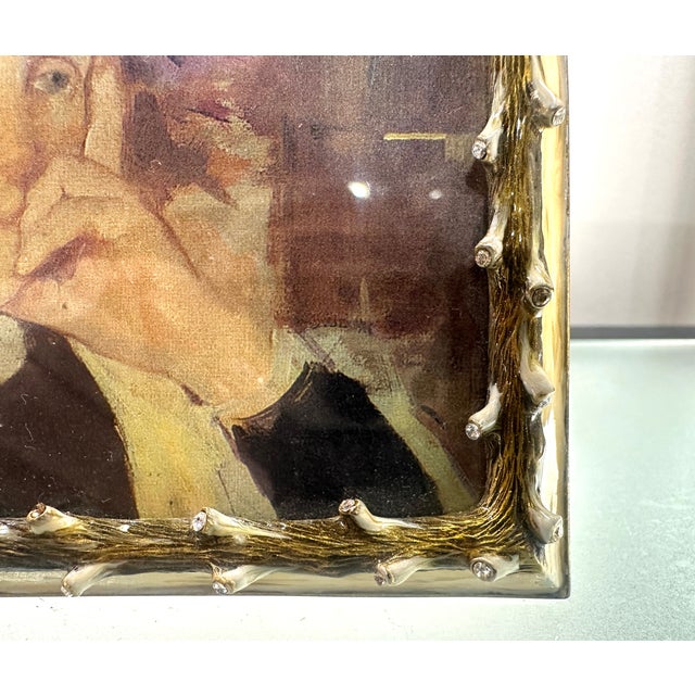 Jay Strongwater Jeweled Dragonfly 4” X 6” Picture Frame With Swarovski Crystals For Sale In Miami - Image 6 of 8