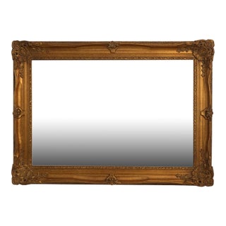 Labarge Rectangular Gold Frame Beveled Mirror For Sale