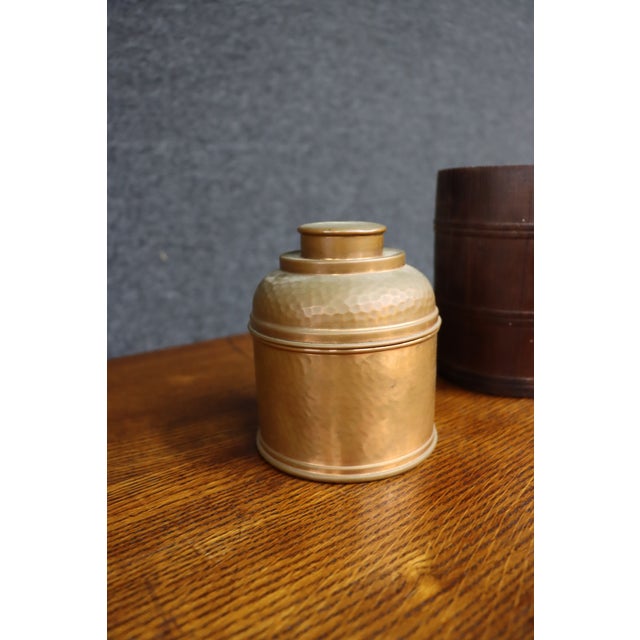 Brown Brigg's Smoking Tobacco Wooden Barrel Humidor With Metal Liner For Sale - Image 8 of 12