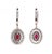 Roshe Jewels Ruby Earrings, 3.55 Carats Ruby and Diamond Earrings in 14k Gold, A Pair For Sale - Image 4 of 6
