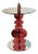 Abacus Glass Tea Table by the Drawing Room Atl in Finish Venetian Red - Size: Tall / Gueridon - Modern Sofa Table in Colorful Red Glass For Sale