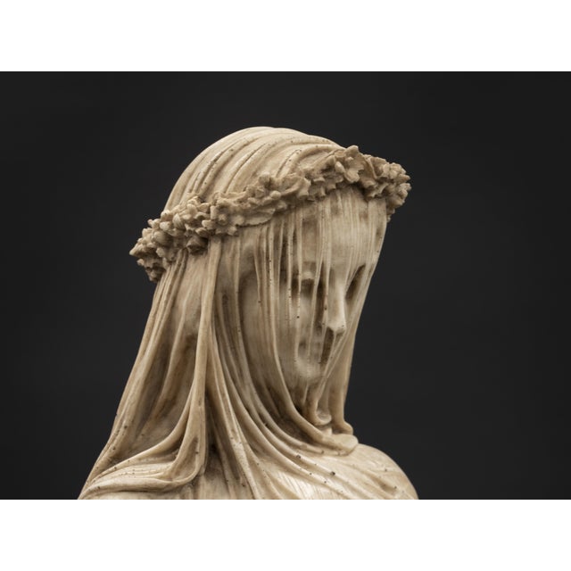 Bust of Veiled Lady in Reconstructed Carrara Marble, in New conditions. Designed from 2000