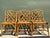 This exquisite set of six vintage dining chairs seamlessly blends the geometric precision of Chinese Chippendale design...