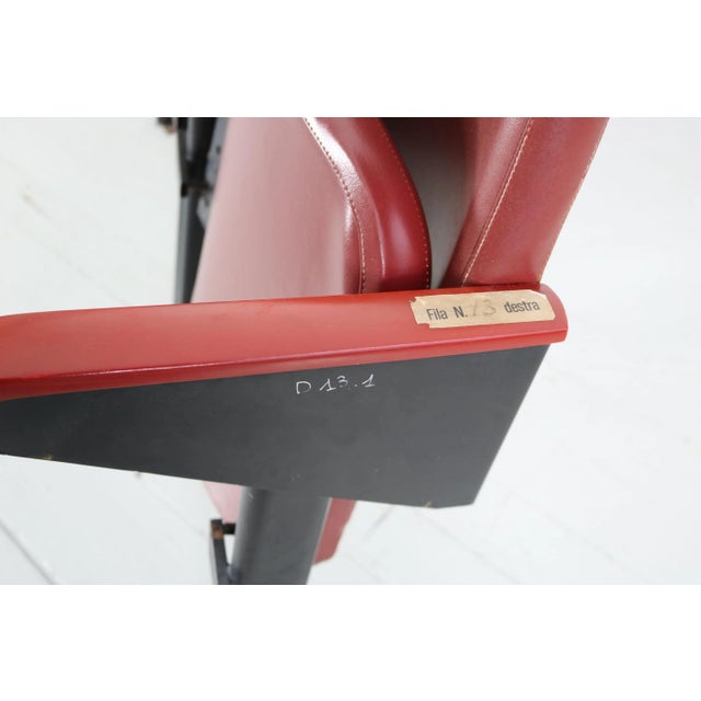 Model LV8 Cinema Armchairs with Leatherette Upholstery from Rima, 1950s, Set of 4 For Sale - Image 17 of 18