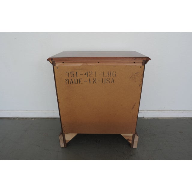 Vintage American Drew Traditional Mahogany 4-Drawer Nightstand For Sale - Image 4 of 12