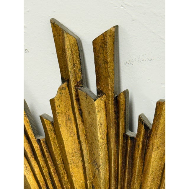 Gold Creative Co-Op Sunburst Wall Mirror For Sale - Image 8 of 12