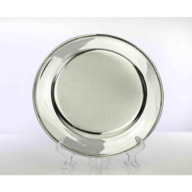 Vintage Silver Plated Serving Plate realized in Italy in 1970s. Excellent condition.