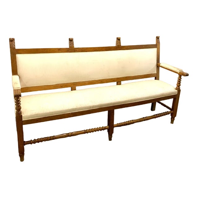 Vintage Italian Walnut Sofa For Sale