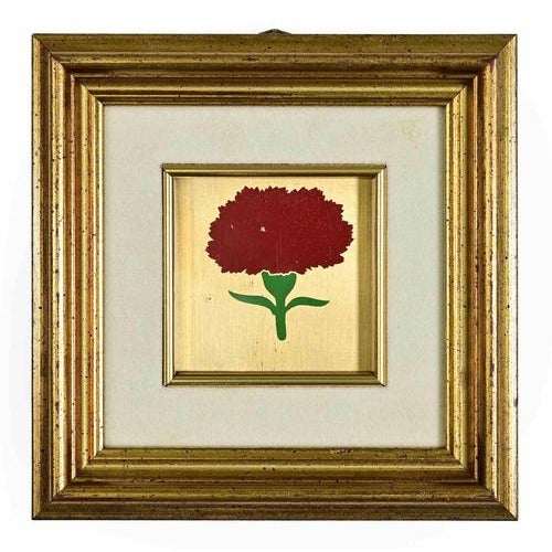 Italian Artist, Socialist Carnation, 1980s, Screen Print, Framed For Sale - Image 4 of 4