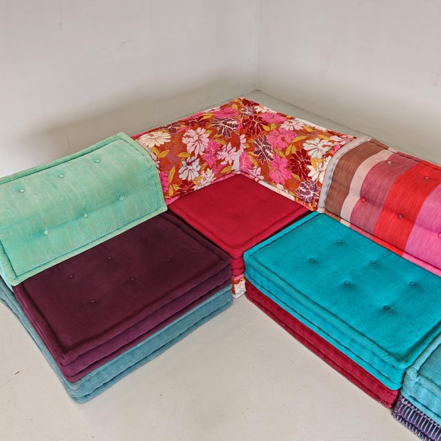 Mah Jong Blue Four-Seater Modular Sofa by H. Hopfer for Roche Bobois, 1990s, Set of 4 For Sale - Image 18 of 18