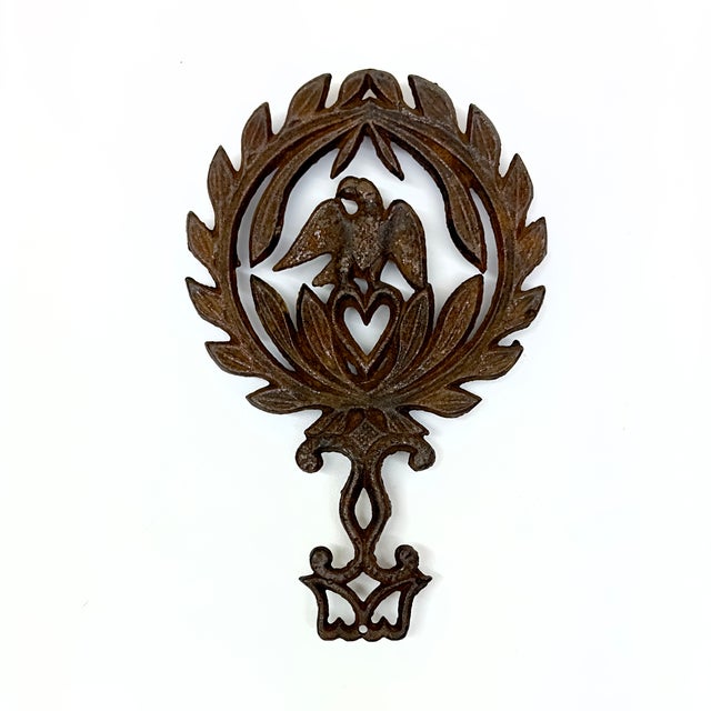 Mid 20th Century Antique Cast Iron Trivet Curation - Group of 7 For Sale - Image 5 of 11