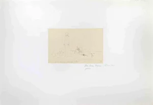 Jean-Luis Forain, Mourning, Pencil Drawing, Late 19th Century