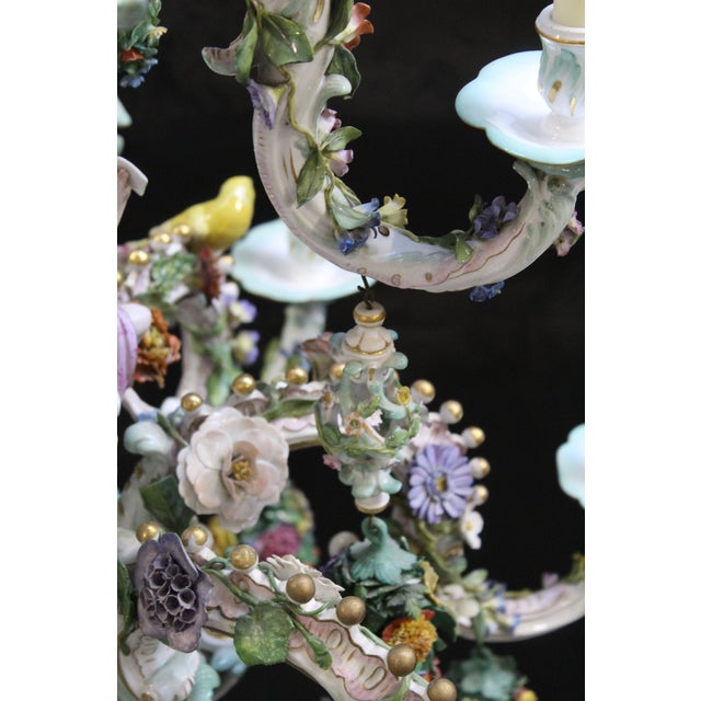 Rococo Porcelain Chandelier from Meissen, 1886 For Sale - Image 11 of 17