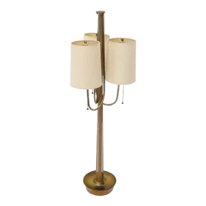 Large Mid-Century Modern Three arms Table or Floor Lamp with Cylinder Shades