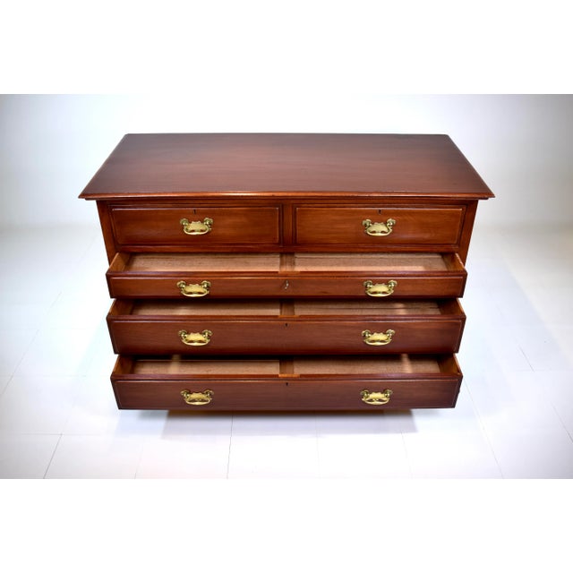 Early 20th Century Early 20th Century Solid Mahogany Chippendale Dresser With Five Drawers For Sale - Image 5 of 12