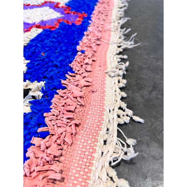 Textile Vintage Traditional Fabric Recycled Moroccan Berber Rug For Sale - Image 7 of 9