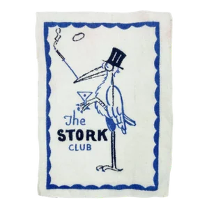 Vintage Single the Stork Club Nyc Nightclub Cocktail Napkin Linen