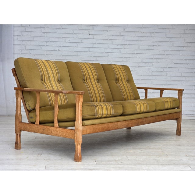 1970s Vintage Danish Three-Seater Sofa in Furniture Wool, 1970s For Sale - Image 5 of 18