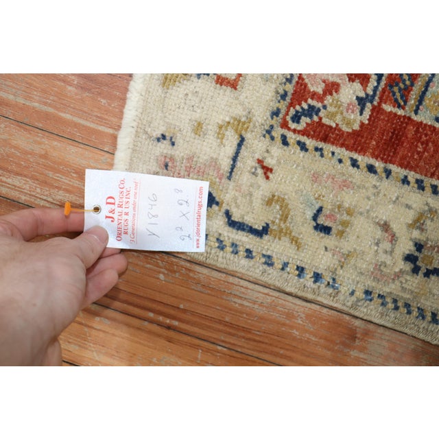 Early 20th Century Scroll Motif Red Fine Quality Turkish Sivas Rug, Early 20th Century - 2'2" x 2'8" For Sale - Image 5 of 6